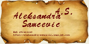 Aleksandra Samčević vizit kartica